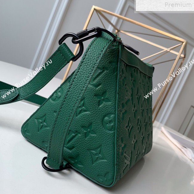 Louis Vuitton Monogram Empreinte Leather Triangle Shaped Shoulder Bag M54330 Green 2019 (FANG-9072353)