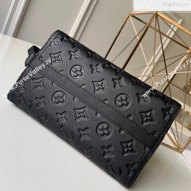 Louis Vuitton Monogram Empreinte Leather Triangle Shaped Shoulder Bag M54330 Black 2019 (FANG-9072354)