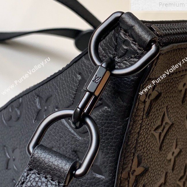 Louis Vuitton Monogram Empreinte Leather Triangle Shaped Shoulder Bag M54330 Black 2019 (FANG-9072354)