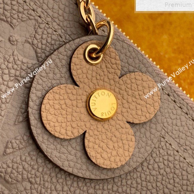 Louis Vuitton Monogram Empreinte Leather Flower Zipped Card Holder M68338 Khaki Grey 2019 (FANG-9072356)