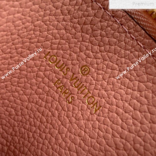 Louis Vuitton Monogram Empreinte Leather Flower Zipped Card Holder M68338 Pink 2019 (FANG-9072360)