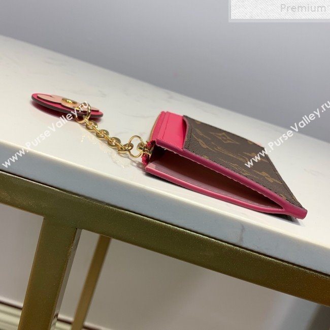 Louis Vuitton Monogram Canvas Flower Zipped Card Holder M67494 Hot Pink 2019 (LVSJ-9072364)