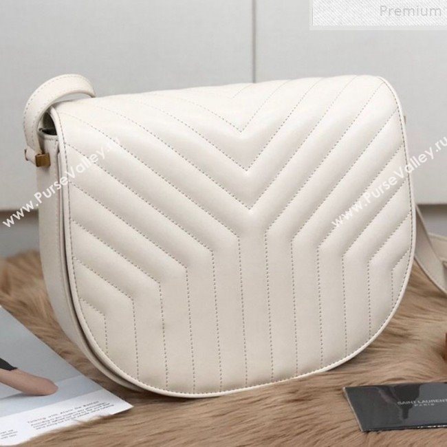 Saint Laurent Joan Satchel Shoulder Bag in “Y” Quilted Leather 579583 White 2019 (KTSD-9072523)