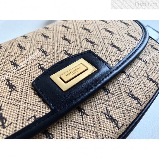 Saint Laurent Monogram Canvas All Over Logo Medium Satchel Shoulder Bag 585006 Beige 2019 (KTSD-9072525)