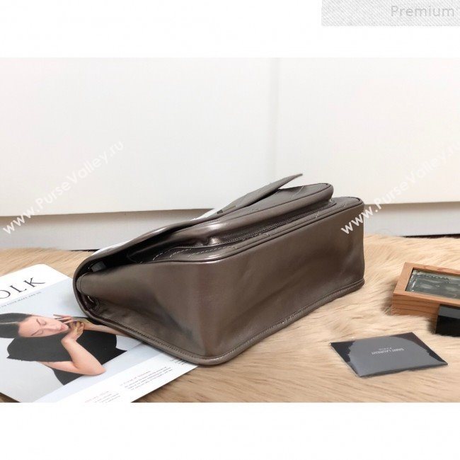 Saint Laurent Medium Niki Chain Bag in Vintage Leather 498894 Antique Silver 2019 (KTSD-9072528)