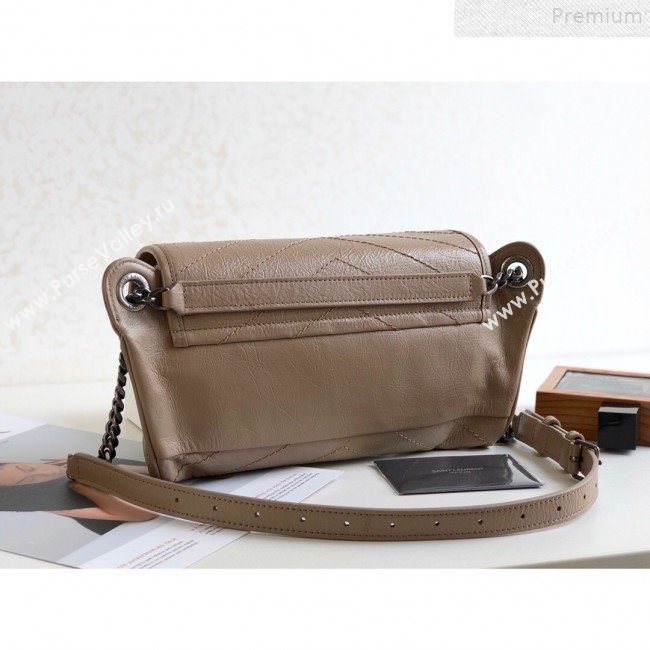 Saint Laurent Niki Body Belt Bag in Waxed Crinkled Vintage Leather 577124 Apricot 2019 (KTSD-9072540)
