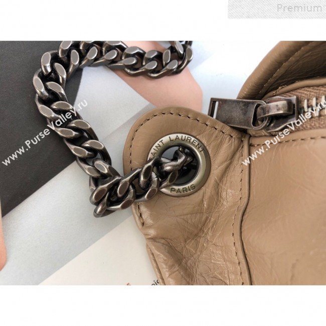 Saint Laurent Niki Body Belt Bag in Waxed Crinkled Vintage Leather 577124 Apricot 2019 (KTSD-9072540)