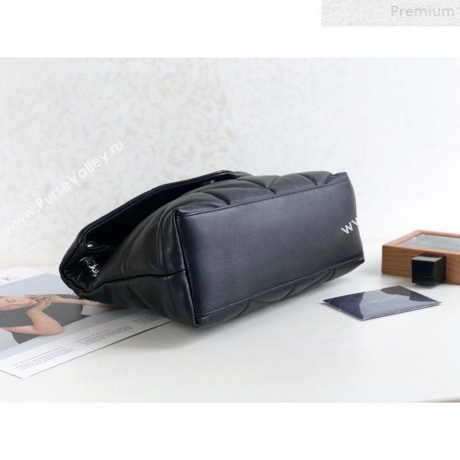 Saint Laurent Loulou Puffer Small Shoulder Bag in Quilted Lambskin 577476 Black 2019 (KTSD-9072542)