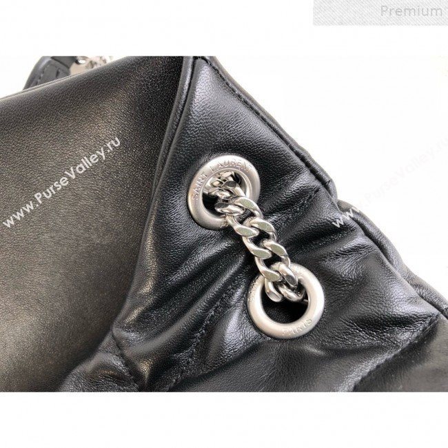 Saint Laurent Loulou Puffer Small Shoulder Bag in Quilted Lambskin 577476 Black 2019 (KTSD-9072542)