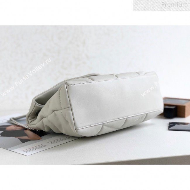 Saint Laurent Loulou Puffer Small Shoulder Bag in Quilted Lambskin 577476 White 2019 (KTSD-9072543)