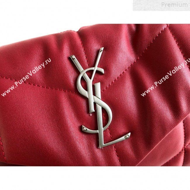 Saint Laurent Loulou Puffer Small Shoulder Bag in Quilted Lambskin 577476 Red 2019 (KTSD-9072544)