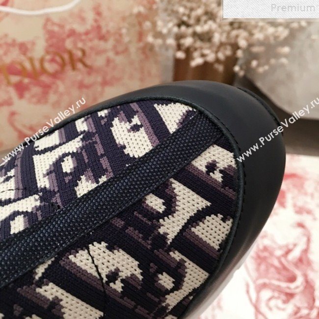 Dior WalknDior Oblique Canvas Mid-top Slip-on Band Sneaker Black 2019 (KL-9072712)