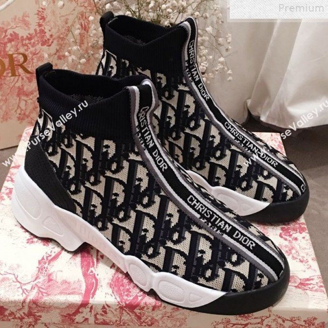 Dior WalknDior Oblique Canvas Logo Band High-Top Sneaker Boot 2019 (KL-9072713)