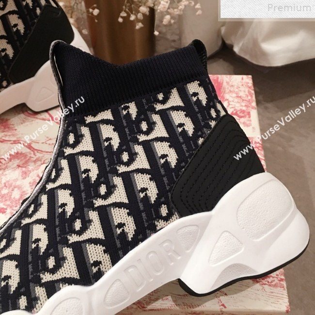 Dior WalknDior Oblique Canvas Logo Band High-Top Sneaker Boot 2019 (KL-9072713)