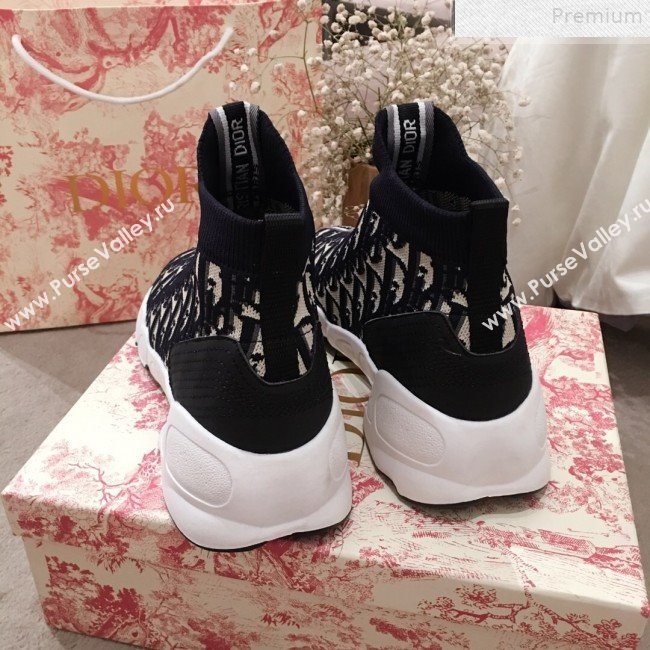 Dior WalknDior Oblique Canvas Logo Band High-Top Sneaker Boot 2019 (KL-9072713)