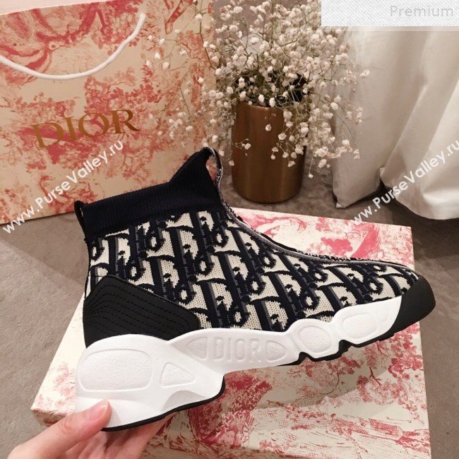 Dior WalknDior Oblique Canvas Logo Band High-Top Sneaker Boot 2019 (KL-9072713)
