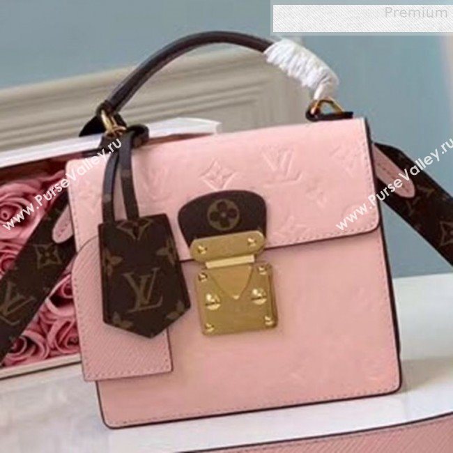 Louis Vuitton Spring Street Top Handle Bag in Red Vernis Leather M90468 Ligh Pink 2019 (LVSJ-9072955)