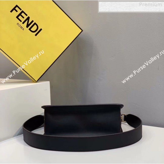 Fendi Kan I F Medium FF Mesh Flap Shoulder Bag Brown/Black 2019 (CL-9072982)