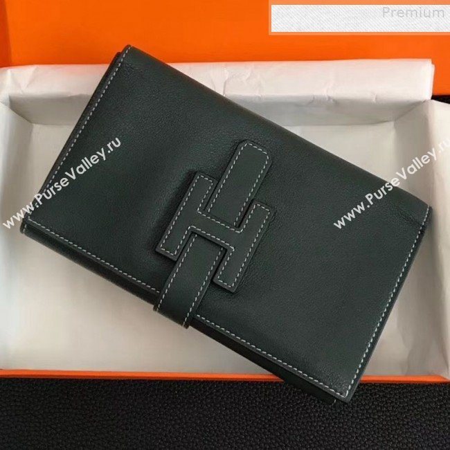 Hermes Large H Wallet in Original Swift Leather Dark Green (FULI-9073030)