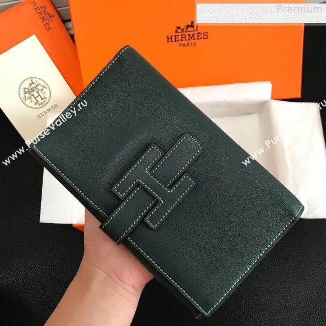 Hermes Large H Wallet in Original Swift Leather Dark Green (FULI-9073030)