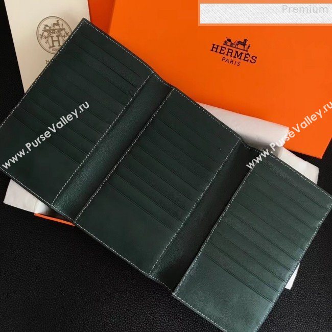 Hermes Large H Wallet in Original Swift Leather Dark Green (FULI-9073030)