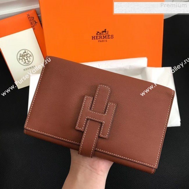 Hermes Large H Wallet in Original Swift Leather Brown (FULI-9073032)