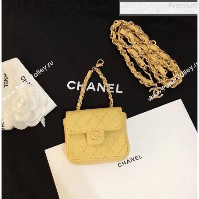 Chanel Quilting Lambskin Super Mini Waist Bag Yellow 2019 (AFEI-9073035)