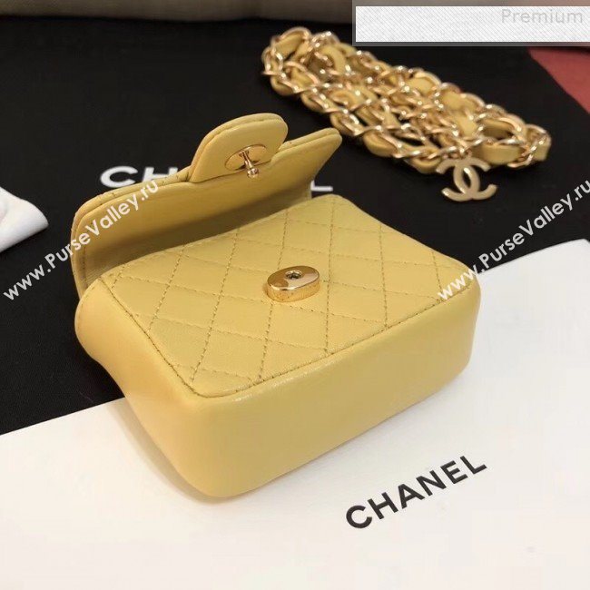Chanel Quilting Lambskin Super Mini Waist Bag Yellow 2019 (AFEI-9073035)