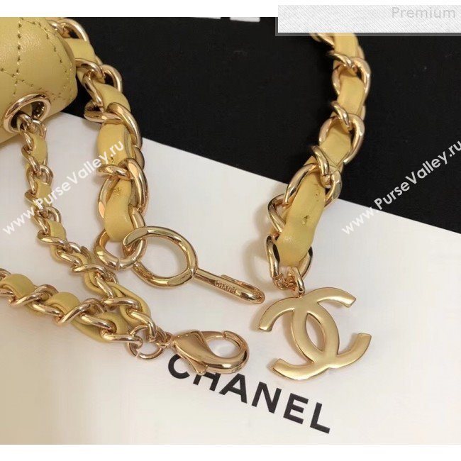 Chanel Quilting Lambskin Super Mini Waist Bag Yellow 2019 (AFEI-9073035)