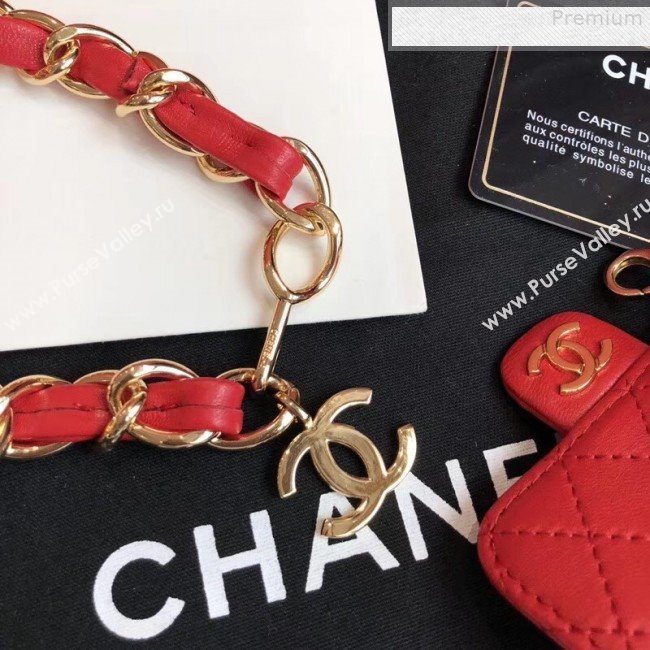 Chanel Quilting Lambskin Super Mini Waist Bag Red 2019 (AFEI-9073034)