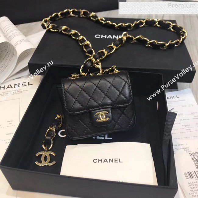 Chanel Quilting Lambskin Super Mini Waist Bag Black 2019 (AFEI-9073033)