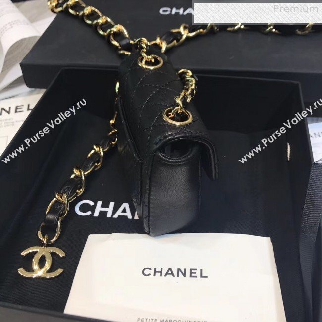 Chanel Quilting Lambskin Super Mini Waist Bag Black 2019 (AFEI-9073033)