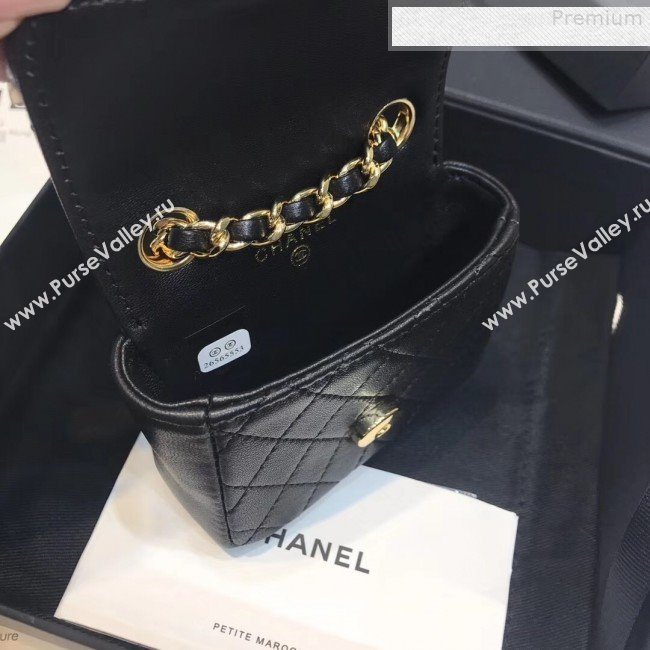Chanel Quilting Lambskin Super Mini Waist Bag Black 2019 (AFEI-9073033)