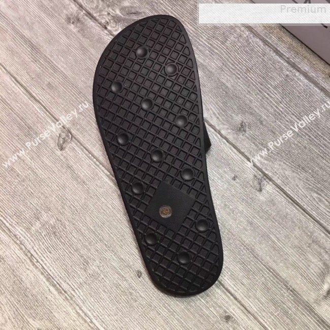 Givenchy Logo Flat Slide Sandals Black 01 2018 (For Women and Men) (JQB-9080637)