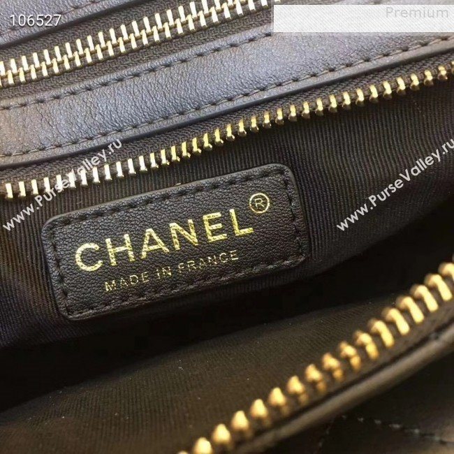 Chanel Metallic Aged Calfskin Waist Bag/Belt Bag AS0814 Black 2019 (FENGH-9073110)