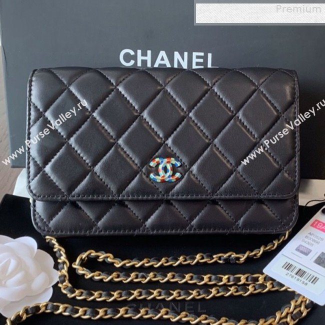 Chanel Quilted Lambskin Wallet on Chain WOC AP0529 Black 2019 (BLWX-9073124)