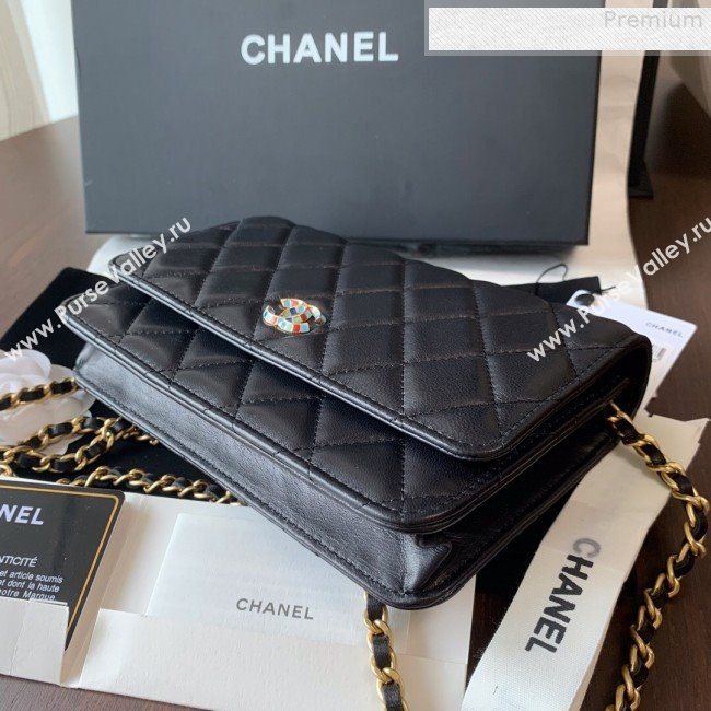 Chanel Quilted Lambskin Wallet on Chain WOC AP0529 Black 2019 (BLWX-9073124)