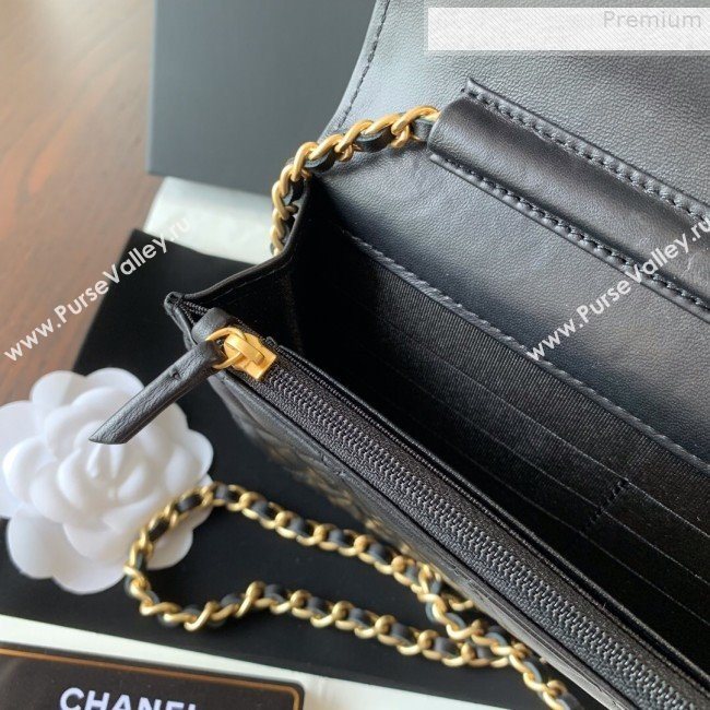 Chanel Quilted Lambskin Wallet on Chain WOC AP0529 Black 2019 (BLWX-9073124)