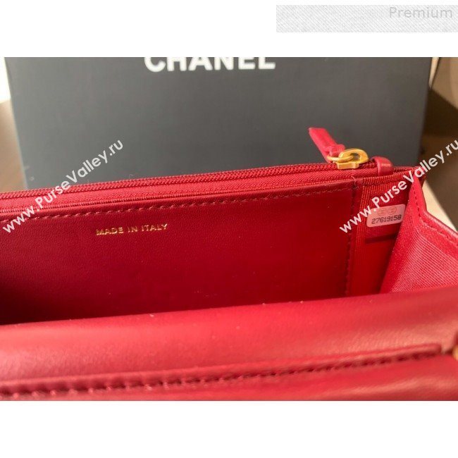 Chanel Quilted Lambskin Wallet on Chain WOC AP0529 Red 2019 (BLWX-9073123)