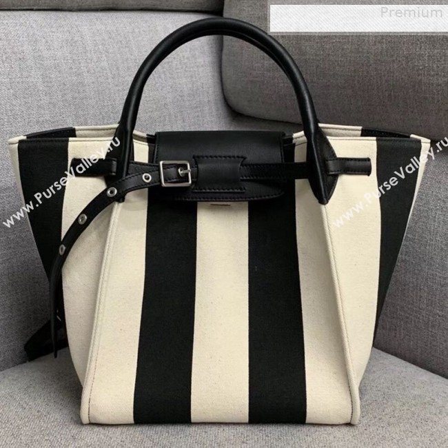 Celine Small Big Bag in Stripes Canvas Black/White 2019 (XYD-9080106)