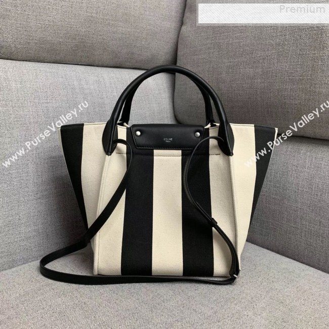 Celine Small Big Bag in Stripes Canvas Black/White 2019 (XYD-9080106)