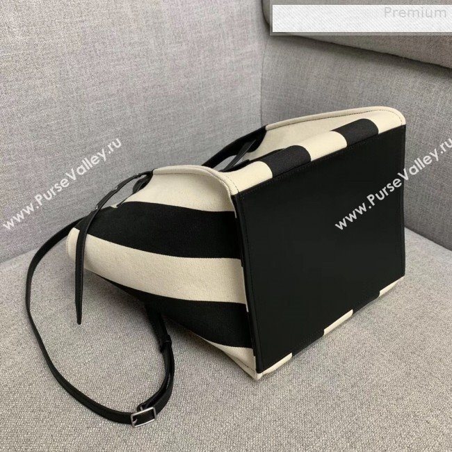 Celine Small Big Bag in Stripes Canvas Black/White 2019 (XYD-9080106)