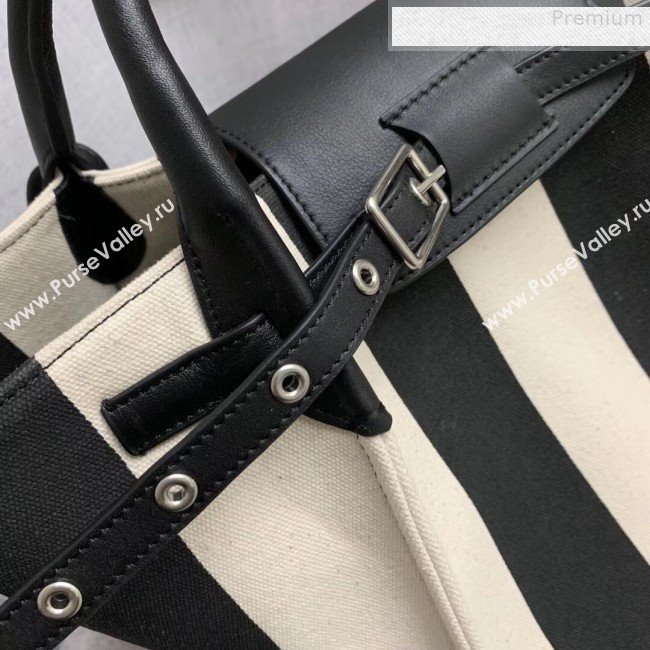 Celine Small Big Bag in Stripes Canvas Black/White 2019 (XYD-9080106)