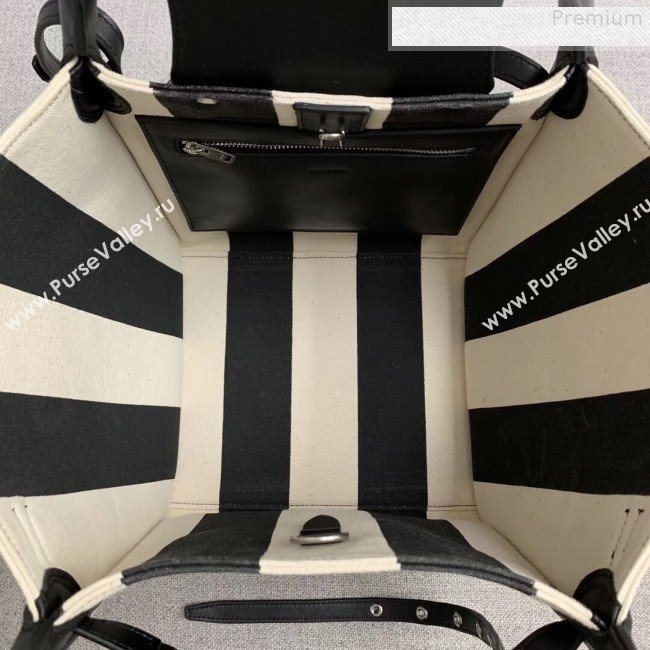 Celine Small Big Bag in Stripes Canvas Black/White 2019 (XYD-9080106)