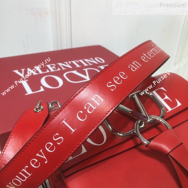 Valentino Love Small VRING Calfskin Shoulder Bag Red 2019 (XYD-9080117)