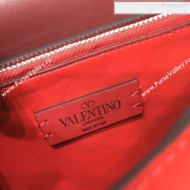 Valentino Love Small VRING Calfskin Shoulder Bag Red 2019 (XYD-9080117)