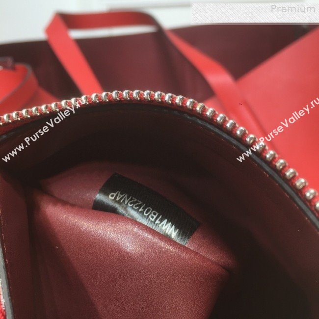 Valentino Love Large VRING Leather Shopping Tote Red 2019 (XYD-9080119)