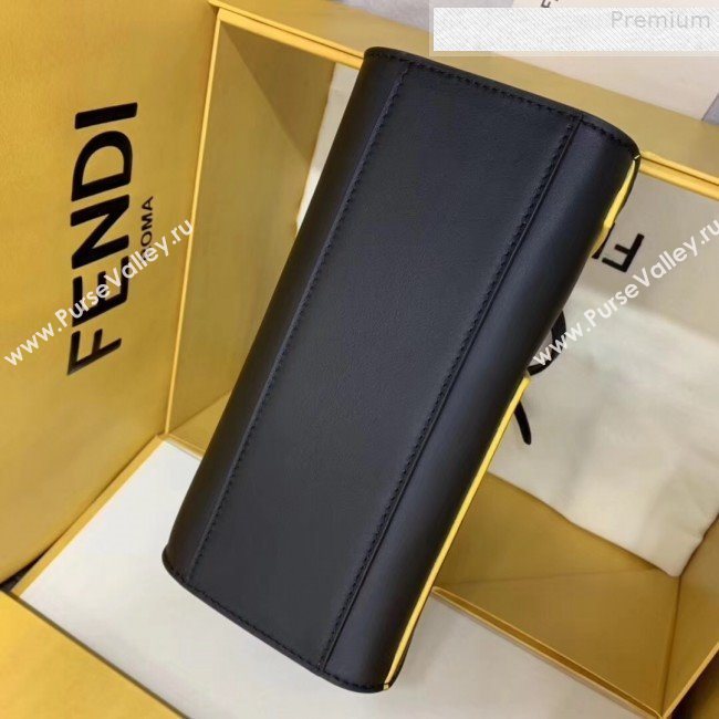 Fendi Oversize Raised FF Peekaboo Mini Top handle Bag Black 2019 (AFEI-9080124)