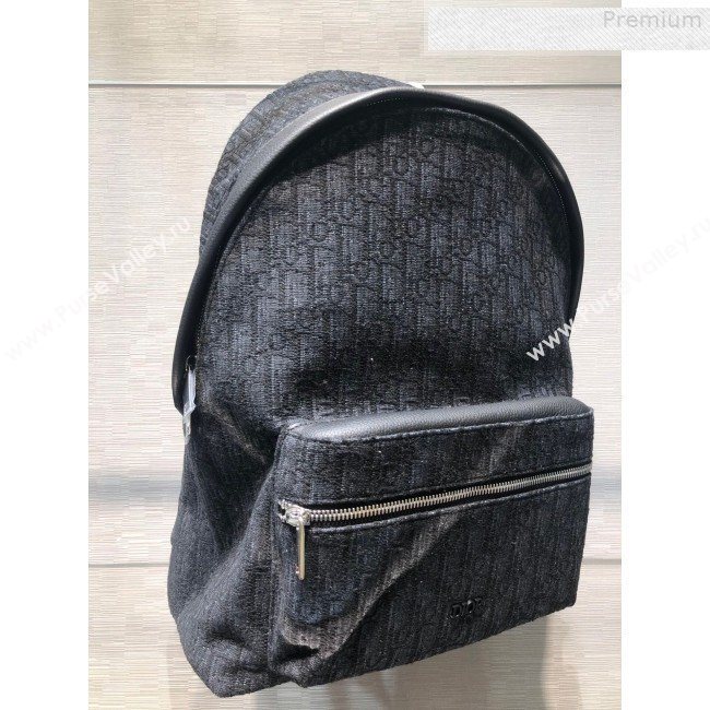 Dior Mens Large Voyage Backpack in Black Dior Oblique Jacquard 2019 (BINF-9080141)