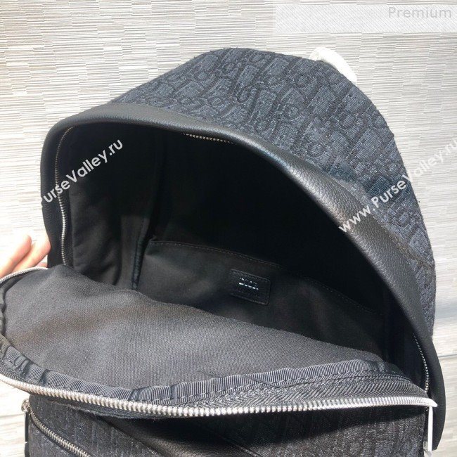 Dior Mens Large Voyage Backpack in Black Dior Oblique Jacquard 2019 (BINF-9080141)